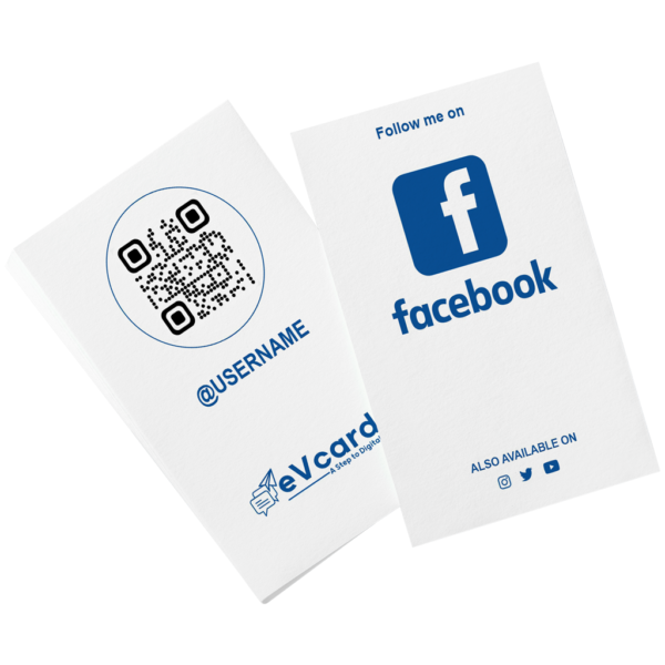 Facebook PVC Card | NFC-Enabled | QR Support | PVC base