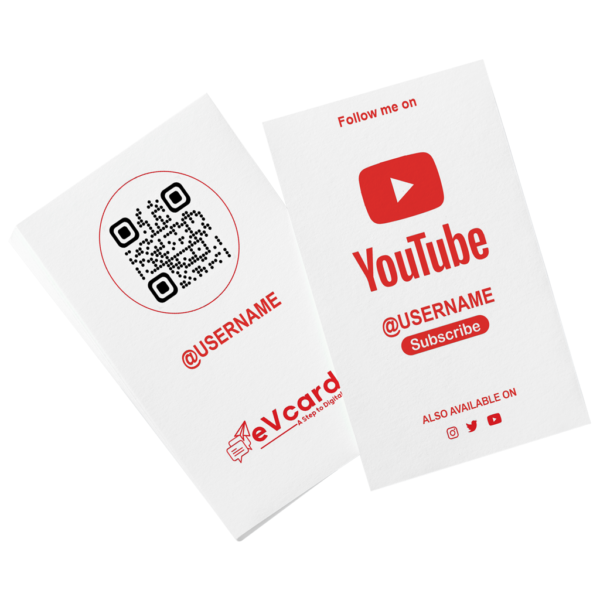 Youtube PVC Card | NFC-Enabled | QR Support | PVC base